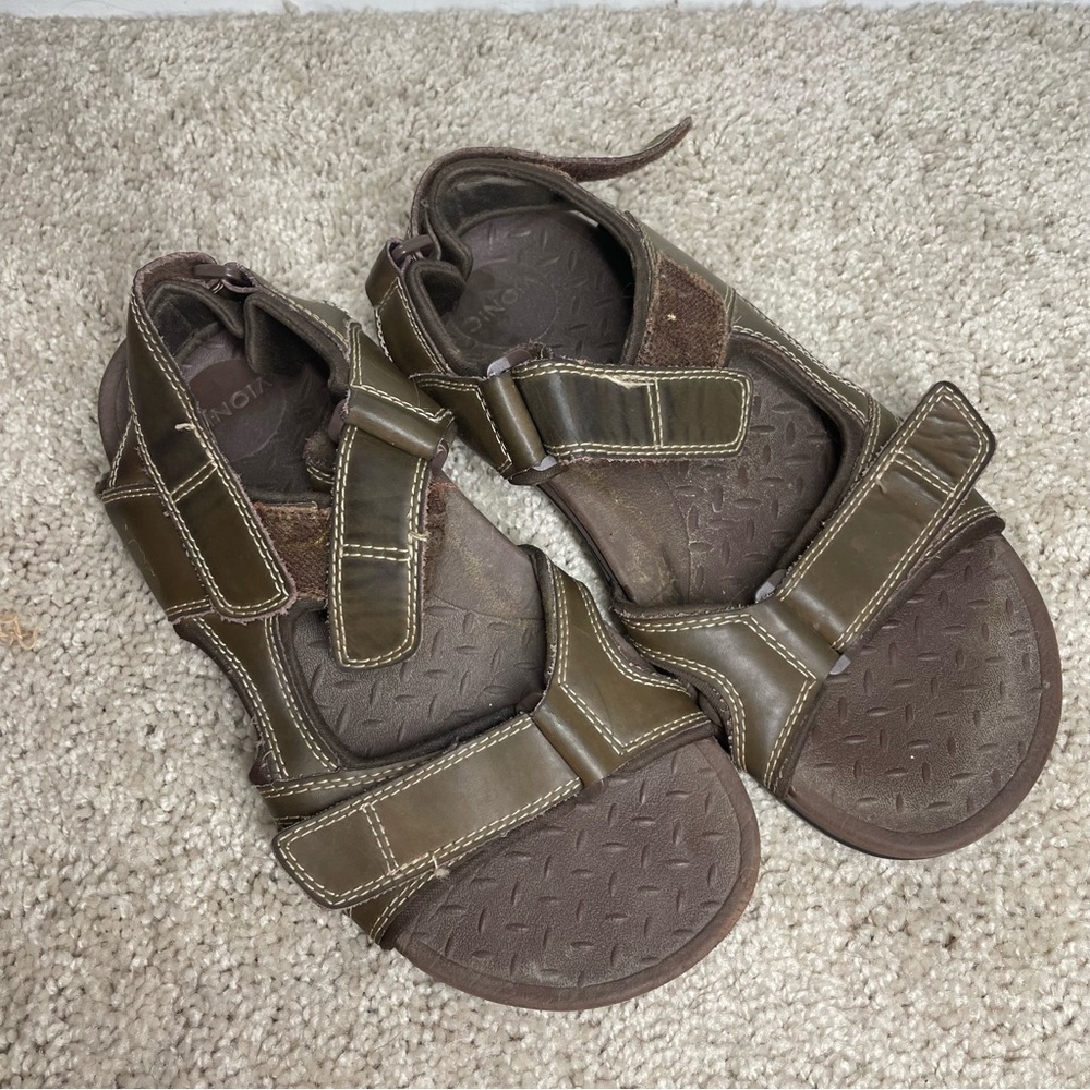 Vionic | Brown Velcro Sandals Men's Size 7 (Women 9)